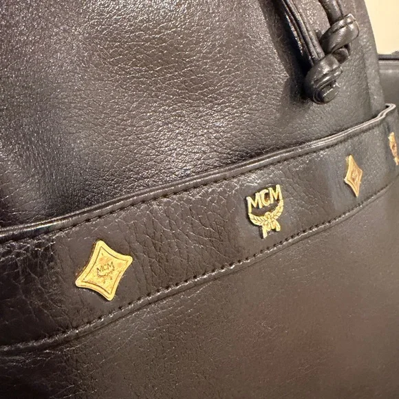 MCM Black Leather Bucket Bag - Picture 3 of 8